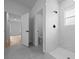 Contemporary bathroom with a white marble tile shower and a separate water closet at 3978 Sw 151St St, Ocala, FL 34473