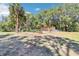 Expansive backyard view featuring a shelter, mature trees, and lush greenery at 42116 E Lakeview Dr, Altoona, FL 32702