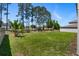 Expansive backyard with lush green grass and mature trees under a sunny sky at 524 Avila Pl, Howey In The Hills, FL 34737