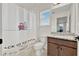 Bathroom featuring vanity with a Back to the Future shower curtain at 533 Avila Pl, Howey In The Hills, FL 34737