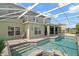Large pool and spa area with covered lanai, perfect for entertaining at 54 Andora Ct, Kissimmee, FL 34758