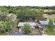 This aerial view outlines the home and shows the property's perimeter at 706 Michigan St, Mount Dora, FL 32757
