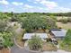 Aerial view of a single-Gathering home with lush trees and greenery surrounding the property at 706 Michigan St, Mount Dora, FL 32757