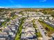 Community aerial view showing lush landscaping, manicured lawns and single Gathering homes at 9018 Stinger Dr, Davenport, FL 33896