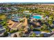 Aerial view of the community pool and clubhouse at 9018 Stinger Dr, Davenport, FL 33896