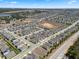 Aerial view showcases a sprawling residential community with well-maintained streets and houses in a tranquil setting at 1128 Cavender Creek Rd, Minneola, FL 34715