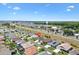 An elevated view highlighting the property's location within a residential neighborhood near a highway at 1409 Gatlin Pl, The Villages, FL 32163