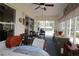 Relaxing sunroom with ceiling fan and furniture at 17194 Se 85Th Willowick Cir, The Villages, FL 32162