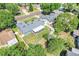 An aerial view of the property featuring a fenced-in backyard with mature landscaping at 1761 Country Terrace Ln, Apopka, FL 32703
