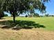 Expansive golf course view showcasing a lush green fairway bordered by mature trees and beautiful residential homes at 1985 Abordale Ln, The Villages, FL 32162