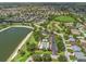 Overhead shot of neighborhood's community pool, highlighting landscaping and parking availability at 2259 Lockwood Loop, The Villages, FL 32162