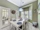 Dining area with white table and chairs, tile floor, and window views at 24436 Madewood Ave, Leesburg, FL 34748