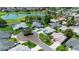 Beautiful aerial view of homes surrounding a golf course and pond in a vibrant community at 3049 Saint Thomas Ln, The Villages, FL 32162