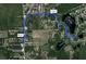 Aerial view showing proximity to the nearby town of Paisley and Lake Lulu at 43740 Sunset Dr, Paisley, FL 32767
