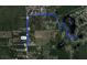 Aerial view showing proximity to the nearby town of Paisley and Lake Lulu at 43740 Sunset Dr, Paisley, FL 32767