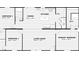 Detailed floor plan showcasing the layout of bedrooms, bathrooms, kitchen, and living areas at 43740 Sunset Dr, Paisley, FL 32767
