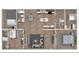 Birds eye view of the home's floor plan, showcasing the arrangement of furniture and rooms at 43740 Sunset Dr, Paisley, FL 32767