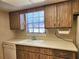 Classic kitchen featuring a double basin sink, laminate cabinets, and a window at 500 Newell Hill Rd # D, Leesburg, FL 34748
