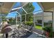 Inviting screened-in porch with comfortable seating and view of the lush backyard at 6608 Borg, Leesburg, FL 34748