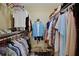 Organized walk-in closet with shelves and hanging racks for ample storage, keeping everything tidy at 830 Grand Vista Trl, Leesburg, FL 34748