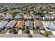 Neighborhood aerial view showcasing the home's prime location among neatly arranged residences and lush greenery at 992 Pinewood Pl, The Villages, FL 32162