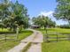 Long private driveway to home at 10901 Island Grove Rd, Clermont, FL 34711