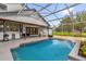 Relaxing screened pool area with blue water and patio furniture at 10901 Island Grove Rd, Clermont, FL 34711