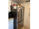 Modern stainless steel refrigerator with built in ice maker, located in a clean, efficient kitchen at 11250 Sw 78Th Ct, Ocala, FL 34476
