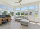 Beautiful sunroom with large windows offering lots of light and backyard views at 17787 Se 114Th Ave, Summerfield, FL 34491