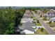 An aerial shot of the community showcasing the street and the lush tree coverage at 2482 Ansley Path, The Villages, FL 32162