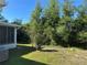 Spacious backyard featuring lush greenery, providing a private and serene outdoor space at 25801 Belle Helene, Leesburg, FL 34748