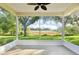Screened-in porch with view to a lush backyard at 27510 Discover Ct, Leesburg, FL 34748
