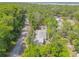 Aerial shot of home surrounded by lush greenery near the water at 3075 Cr 431N, Lake Panasoffkee, FL 33538