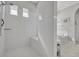 New construction shower with white subway tile and built in bench at 4060 Longbow Dr, Clermont, FL 34711