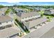 Aerial view of townhomes with screened in patios and attached garages at 644 Orange Belt Loop, Winter Garden, FL 34787