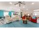 Bright and airy living room open to kitchen with comfortable seating and stylish decor at 760 Hammond Pl, The Villages, FL 32162