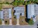 An aerial view of a single Gathering house and lot at 819 Hibiscus Dr, The Villages, FL 32159