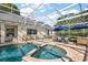 Spacious backyard pool area with plenty of seating and shade for relaxation at 848 Hawk Lndg, Fruitland Park, FL 34731