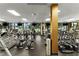 Spacious gym filled with state-of-the-art equipment for strength training and cardio workouts, set against a backdrop of outdoor views at 9593 Se 124Th Loop, Summerfield, FL 34491