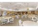 Large, light-filled meeting room with modern decor and ample seating arrangements for community events and gatherings at 9593 Se 124Th Loop, Summerfield, FL 34491