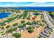 Aerial shot showcasing community and nearby lakes surrounding this home at 16538 Rockwell Heights Ln, Clermont, FL 34711