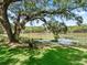 Scenic view of the backyard pond with trees and nature, ideal for relaxation at 2010 Otters Pond Rd, Fruitland Park, FL 34731