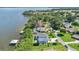 Spacious lakefront home with lush landscaping, private docks, and stunning water views at 26516 Savage Cir, Howey In The Hills, FL 34737