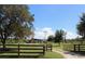 Exterior view of home featuring fenced-in yard, mature trees, and serene setting at 30554 Quince Ave, Eustis, FL 32736