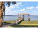 Enjoy serene lake views from the dock, complete with a covered structure and seating at 38420 Langlois Pl, Leesburg, FL 34788