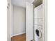 Efficient laundry setup with a stacked washer and dryer, maximizing space and convenience at 500 Newell Hill Rd # 111A, Leesburg, FL 34748