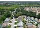 Aerial view of community with tree lined streets and lush greenery at 508 Carrera Dr, The Villages, FL 32159