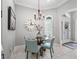 Charming breakfast nook with a glass-top table, seating for four, and natural light from the window at 575 Wheelock St, The Villages, FL 32163