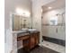 Bathroom featuring vanity with sink, and glass shower at 1196 Lakeshore Dr, Mount Dora, FL 32757