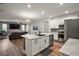Modern kitchen with a large island, stainless steel appliances, and an open concept design at 13328 Lake Yale View Loop, Grand Island, FL 32735